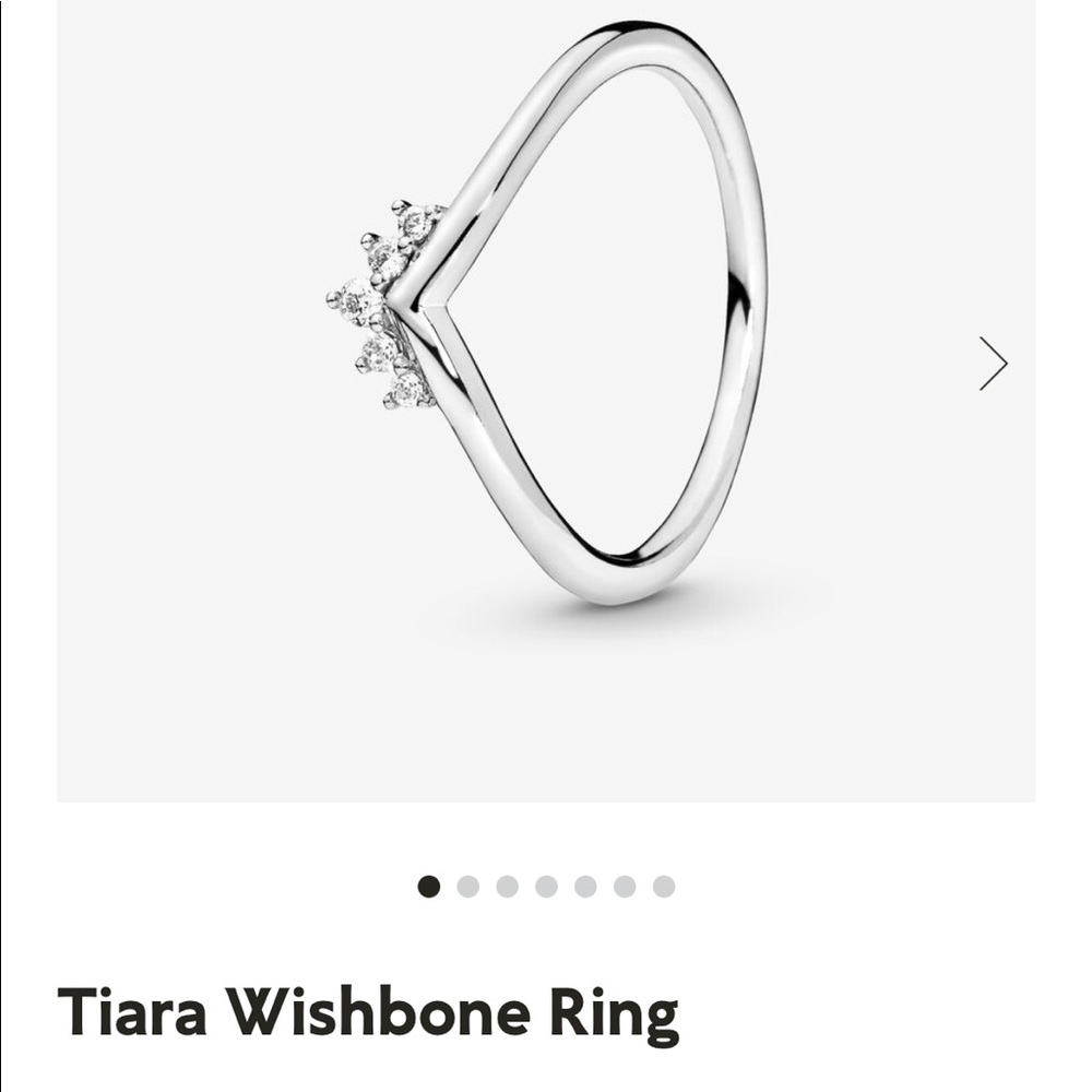 Pandora Silver Tiara Wishbone Ring